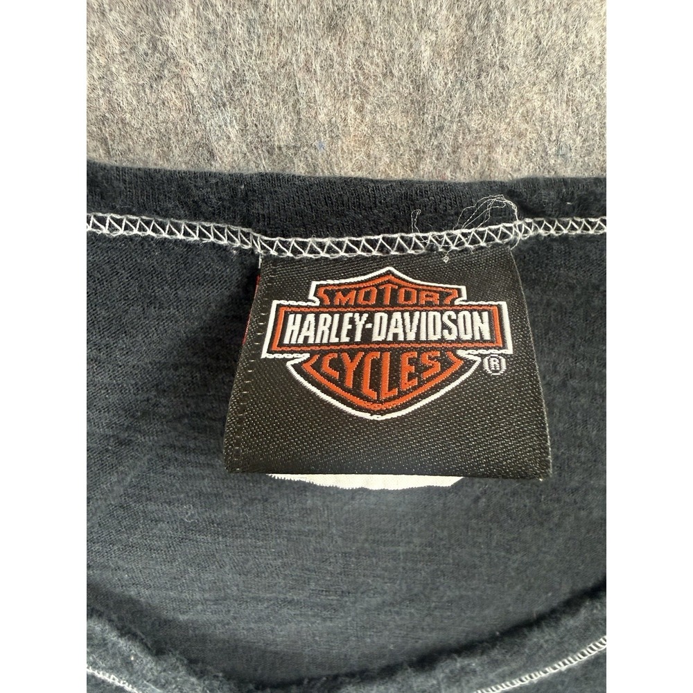 Harley Davidson Womens Sleeveless Spell Out Tank Top‎ Black XLarge Cotton - Picture 5 of 8